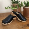 Sabots en cuir et bois ANDREANE